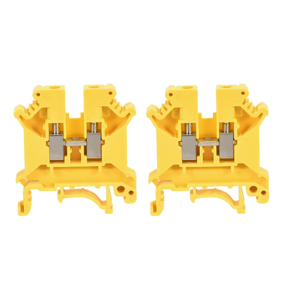

uxcell 2 Pcs DIN Rail Terminal Block UK5N 800V 41A Screw End Bracket 0.2-4mm2 Yellow Fire Retardant Flame Retardant
