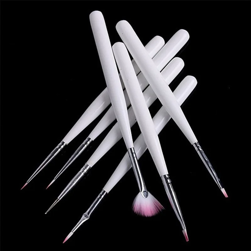 7 Pcs Nail Art Brush Set Pen Nail Art Tools DIY Gel Nail Varnish Acrylic Nail Brush UV GEL DIY Drawing Professional