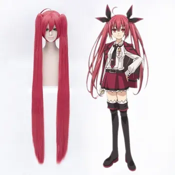 

(Alice-Wig 134) Heat Resistant Fiber Hairpiece Synthetic Hair Wig Anime Date A Live Itsuka Kotori Long Sakura Red Cosplay Wig
