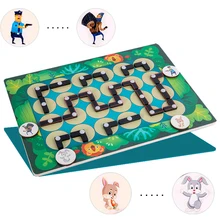 Jeu de réflexion logique pour enfants, labyrinthe, Position des animaux, Puzzle, planche en bois, jouet éducatif, entraînement de Coordination œil main