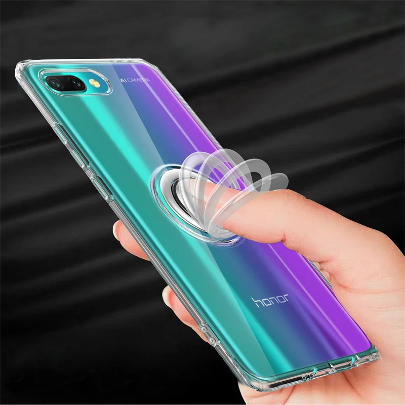 Роскошные чехлы для телефонов Huawei Honor 10 Прозрачный мягкий силиконовый защитный