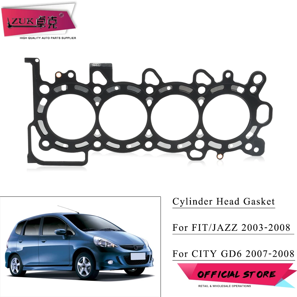 ZUK Engine Cylinder Head Gasket For HONDA CITY FIT Saloon GD6 JAZZ GD1 2005 2006 2007 2008 1.3L Cars 12251-REA-Z01 | Автомобили и
