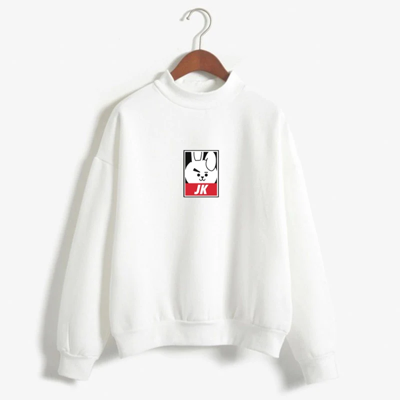white 2 Koren Harajuku, модная женская толстовка размера плюс, V, Jungkook, пуленепробиваемая, для мальчиков, скаутов, с капюшоном, женская, с круглым вырезом, с длинным рукавом, толстовка, Топ - Цвет: white 2