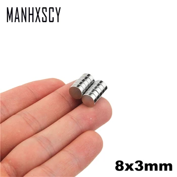 

50pcs Neodymium N35 Dia 8mm X 3mm Strong Magnets Tiny Disc NdFeB Rare Earth For Crafts Models Fridge Sticking magnet 8x3mm