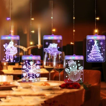 

Christmas String Lights, LED Christmas Decorations USB Charging Remote Control f 35ED