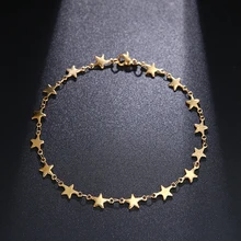 Браслеты на цепочке из нержавеющей стали для мужчин и женщин, цвета: золотистый, серебристый, с подвеской в виде пентаграммы, донота, Fade, ювелирные изделия A1321