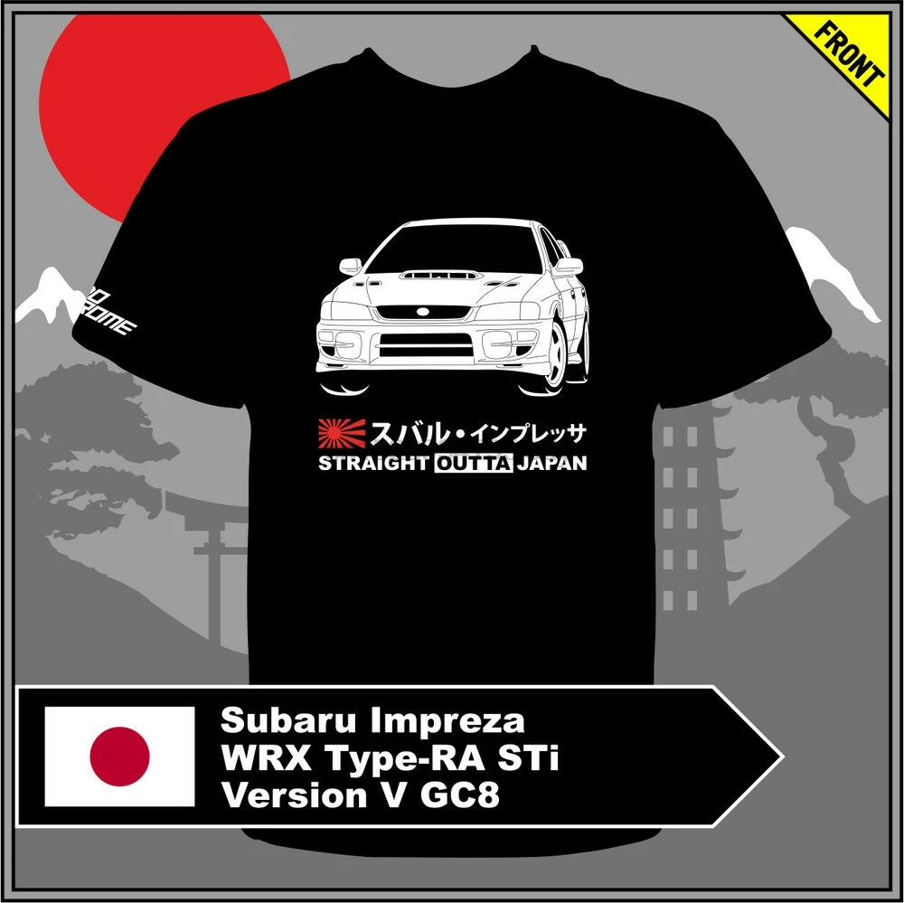 Футболка Subaru Impreza WRX type RA STi версия V GC8|Футболки| |