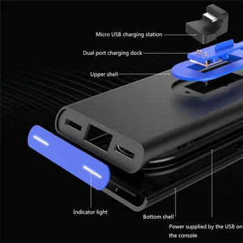 

​For Sony PlayStation 4 PS4 / PS4 Slim / PS4 Pro Game Controller Charging Station Charging Dock Stand Dual Controllers Charger
