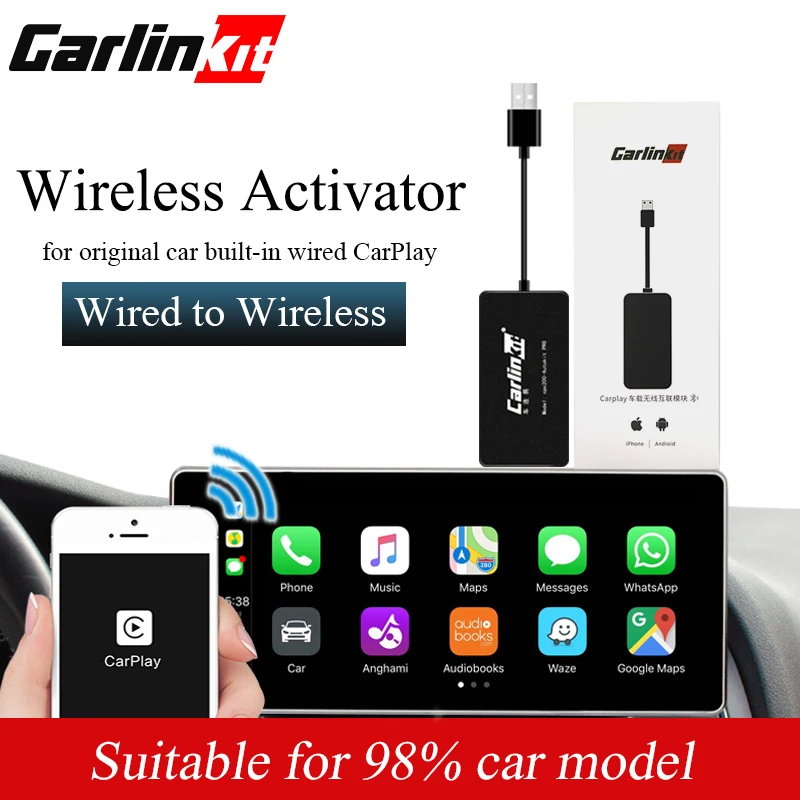 Najtaniej Carlinkit CarPlay bezprzewodowy aktywator klucz usb odpowiedni oryginalny samochód wbudowany przewodowy CarPlay przewodowy do bezprzewodowego