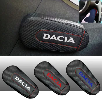 

For Dacia Duster Dokker Logan Lodgy Sandero 1pc Carbon Fiber Leather Leg Cushion Knee Pad Armrest Pad Interior Car Accessories