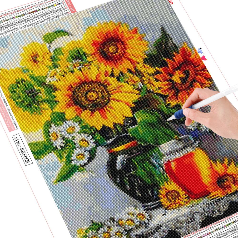  Huacan Sunflower Diamond Painting Kits for Adults