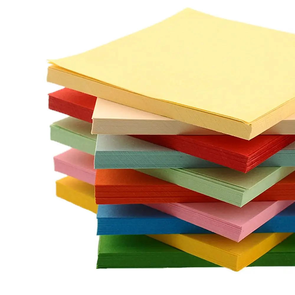 

100Pcs Origami Square Paper Double Sided Coloured Craft DIY Colorful Scrapbooking New 10CM Handmade Paper Mix color Paper