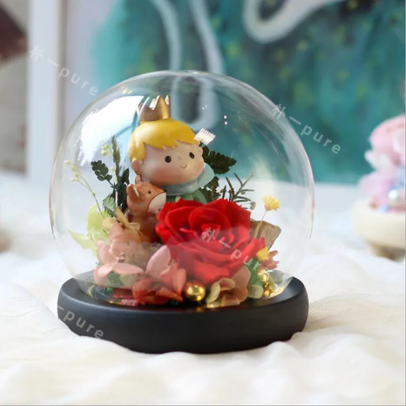 12sets/pack Diameter=10cm Small Size Round Shaped Glass Dome Vase Home Decoration Friend Favor Gift Cover Wedding Live Prop