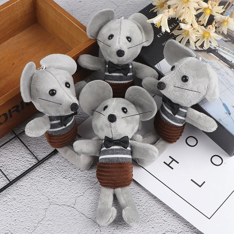 

Mini 17*10cm Short Plush Mouse Stuffed Toy for Children's Doll Bag Pendant Key Chain Doll Ornament Stuffed Animal toy