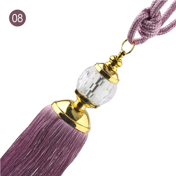 light purple Большой Хрустальный подвесной шар 60 см кисточка бисерная бахрома китайские узлы для веера расческа Закладка сумка шапки автомобиль крестиком украшения - Цвет: light purple