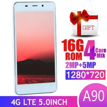 

A90 smartphones 4G LTE quad core 2GB RAM 16GB ROM 5MP HD Camera android 6.0 mobile phones cheap celulars unlocked Global Version