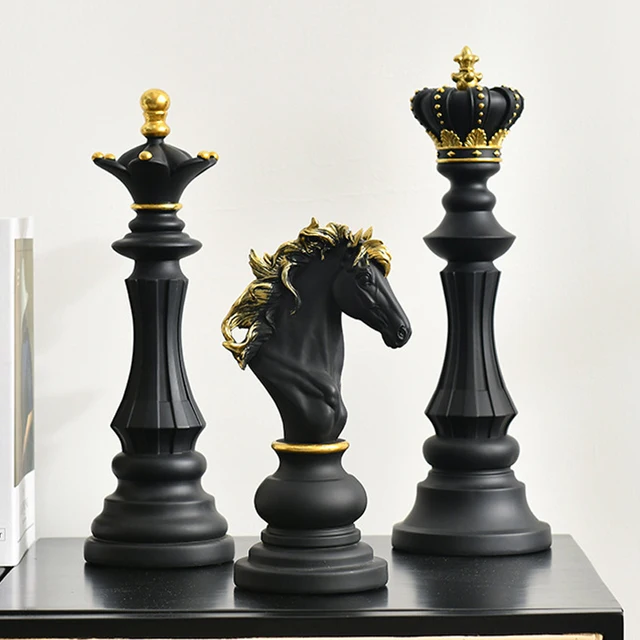 Buy Online Best Quality NORTHEUINS Resin Chess Pieces Board Games Accessories Retro Aesthetic Room Decor for Interior Home Decoration Chessmen Sculpture