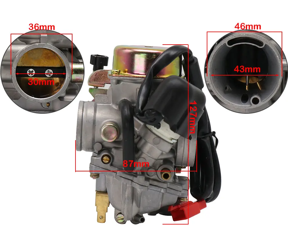 ZSDTRP CVK30 30 мм гоночный карбюратор для 150cc 250cc ATV Скутер GY6 125 150 200cc для AN250 Танк 260 скутер мотоцикл