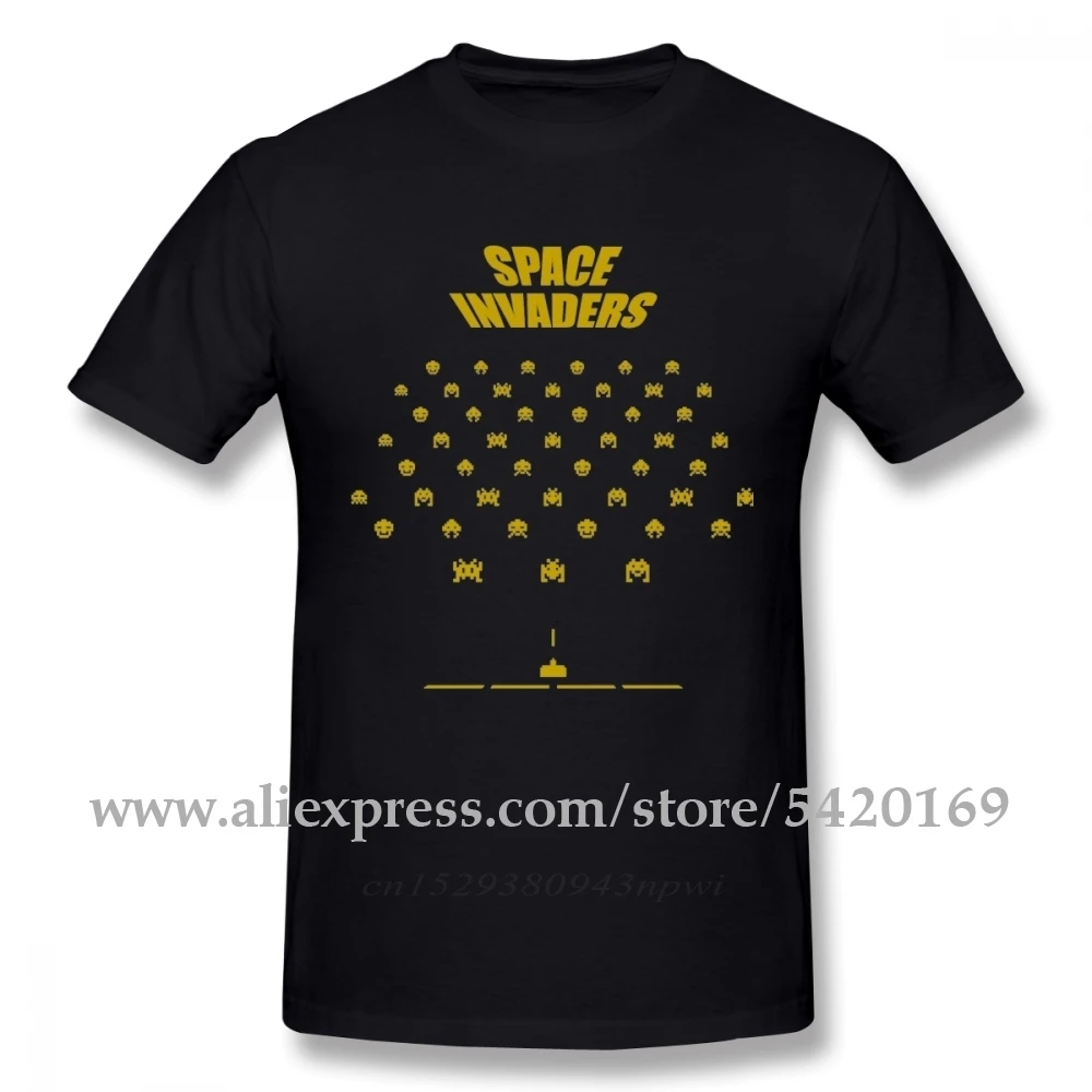 Футболка мужская Space Invaders качественная тенниска с круглым вырезом Swag 100% хлопок