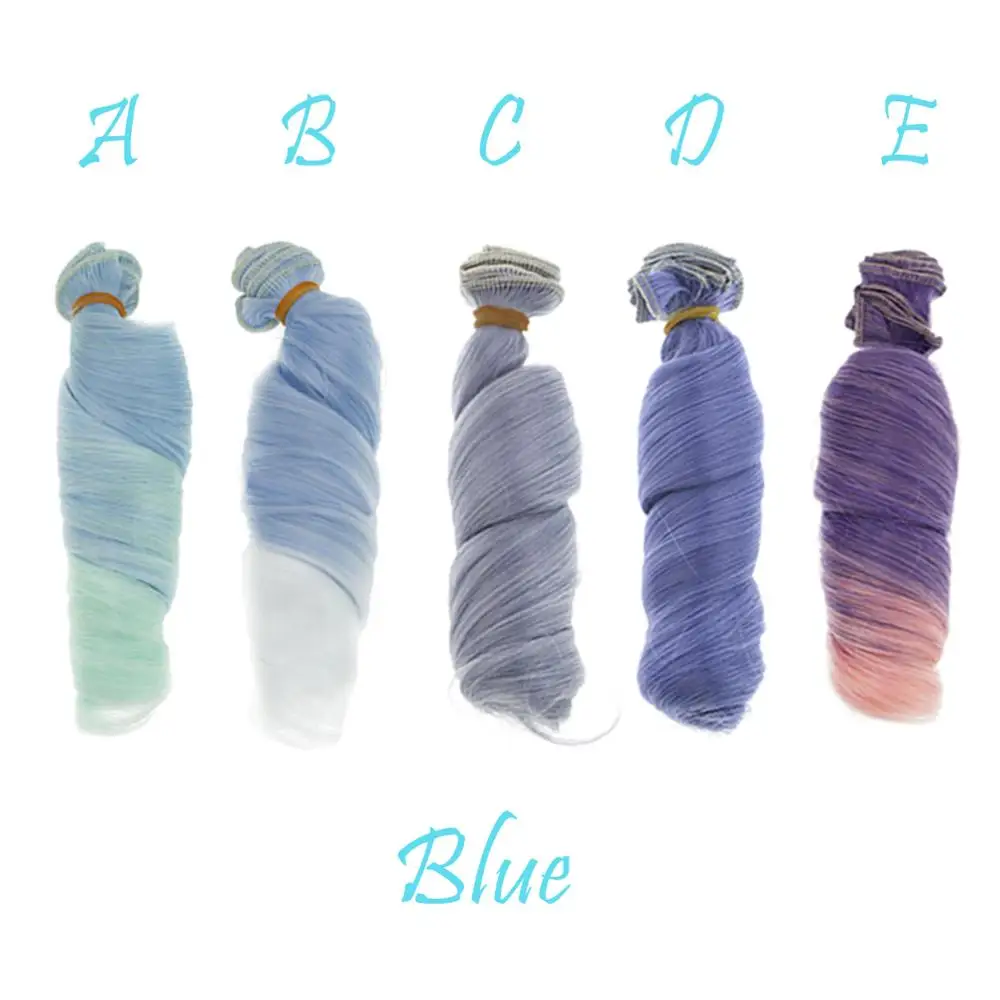 1 Pcs 15/20*100cm Gradient Doll Hairs Doll Wigs Curly Hair for Barbie DIY 1/3 1/4 DIY Accessories House Toys