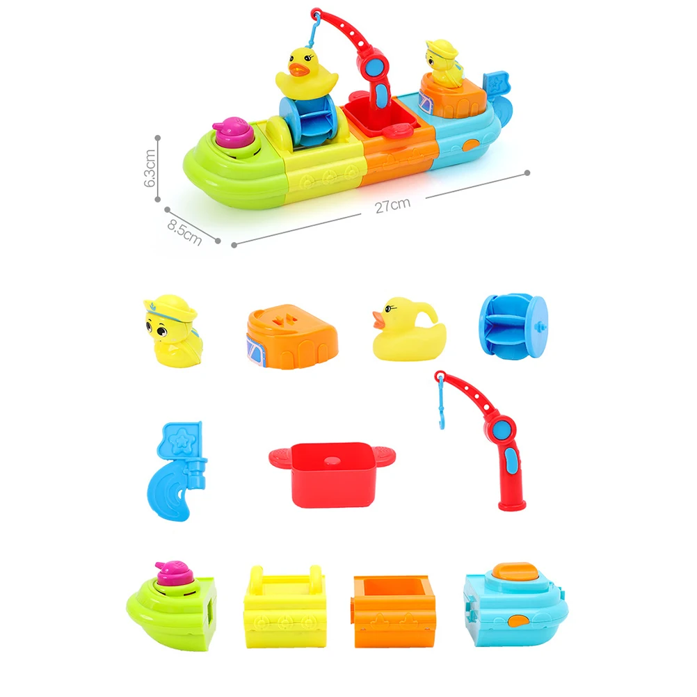 Детские игрушки для купания Windup Boat набор игрушек для ванной плавающая Сборка игрушки Детские Ранние обучающие игрушки для детей детские купальные костюмы