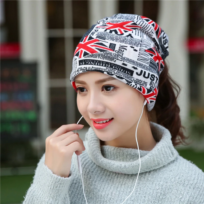 New Spring And Autumn Beanie Hat Women Men Double Used Slouchy  Design Hats For Ladies  Fashion Hip-hot Skullies Beanies Bonnet black skully hat