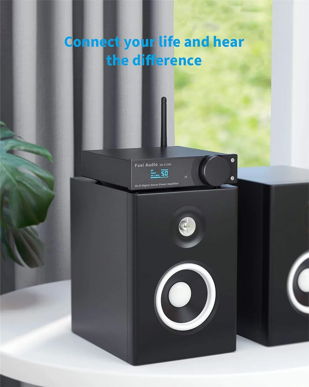 Estéreo de Áudio sem Fio Fosi Áudio Amplificador Bluetooth Amp Alta Fidelidade Classe d Power 50w x2 Alto-falantes & Subwoofer Ativo Da2120a - Image 2