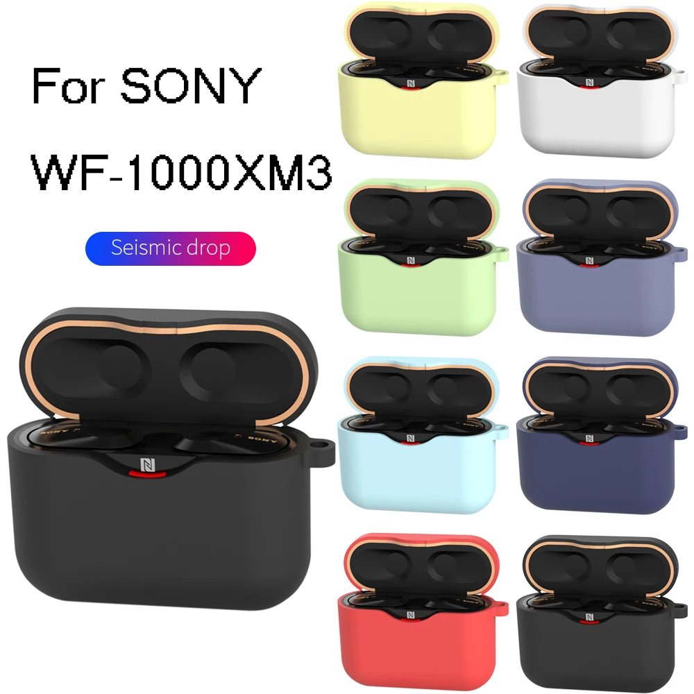 Силиконовый чехол для наушников SONY зарядки WF 1000XM3 защитный с крючком