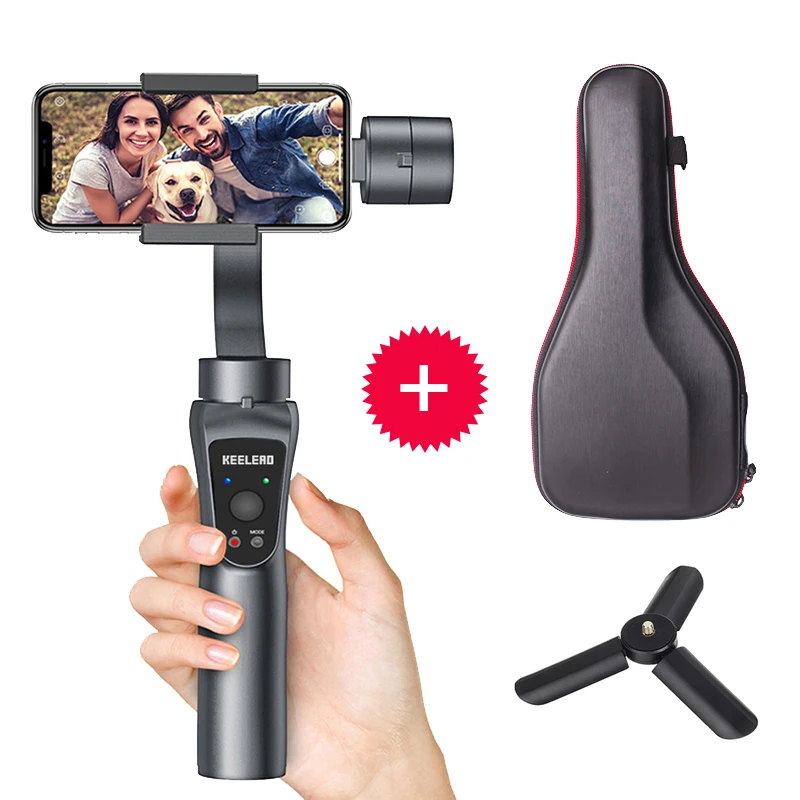 KEELEAD 3 оси карданный Стабилизатор Ручной смартфон для iPhone 11 X Xs Max samsung S8 S9 Xiaomi huawei P30 Go pro Экшн-камера - Цвет: Option 2