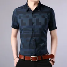 Thoshine Brand Summer Men Shirts Plaid Smart Casual Style Short Sleeve Male Fashion Shirt Short Breathable Camisa Outerwear