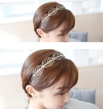 

DHL 200pc Female Hollow Out Leaf/Star/Crystal Headband Silver Star Graceful Alloy Golden Leaf Exquisite Headwear Hair Accessory