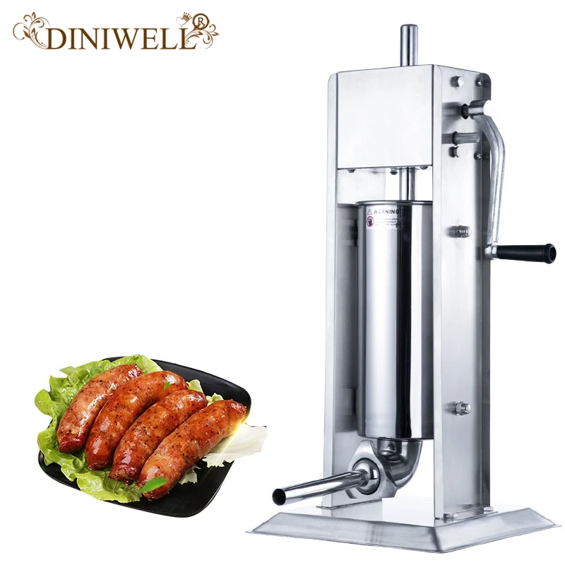  Stainless Steel Sausage Stuffer 2 Speed Vertical Syringe Manual Sausage Filling Machine Maker Homem - 4000480795372