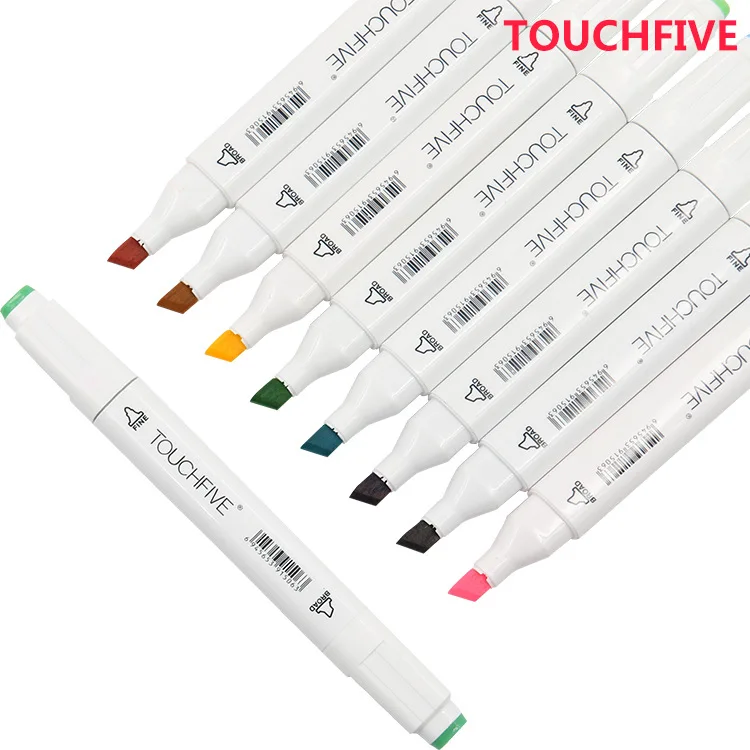 TouchFive Маркеры цвета на выбор Кисть ручка спиртовой масляной основе чернила