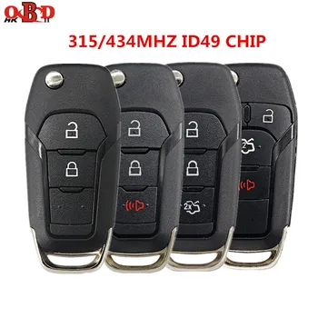 

HKOBDII 2/3/4Buttons Flip Remote Key Keyless Entry Fob 315/434MHz for Ford Fusion/Foreus/New Mondeo FCC ID: N5F-A08TAA HU101