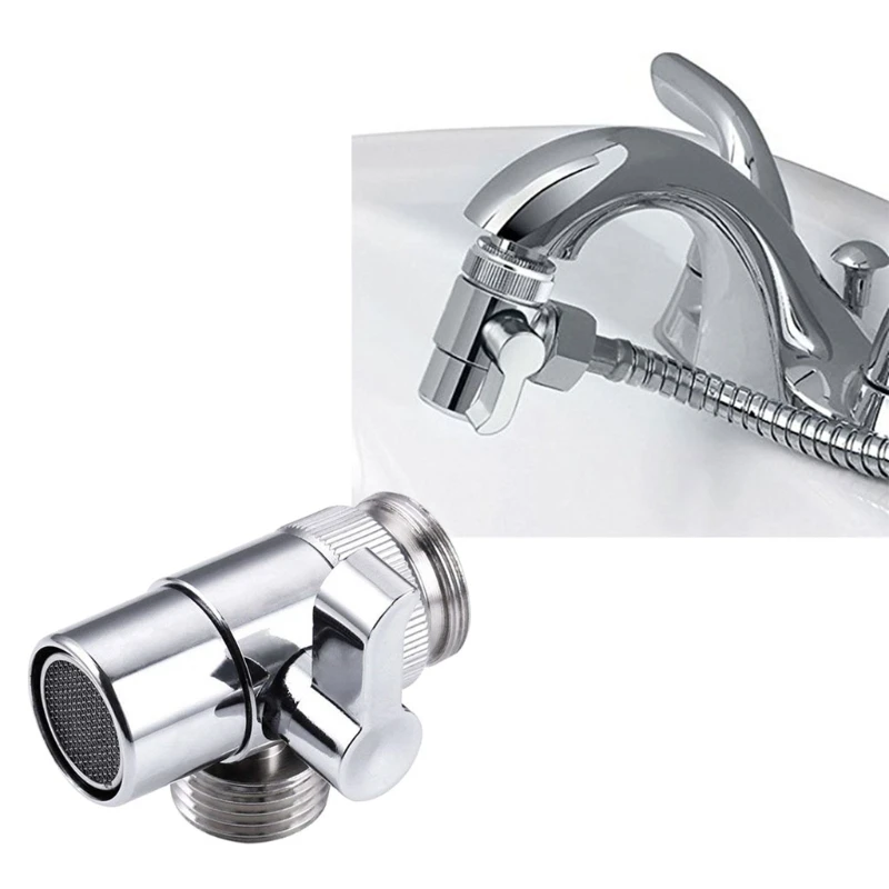 Brass Sink Diverter Faucet Splitter Kitchen Bathroom Sink Faucet Replacement Part to Hose Adapter M22 M24