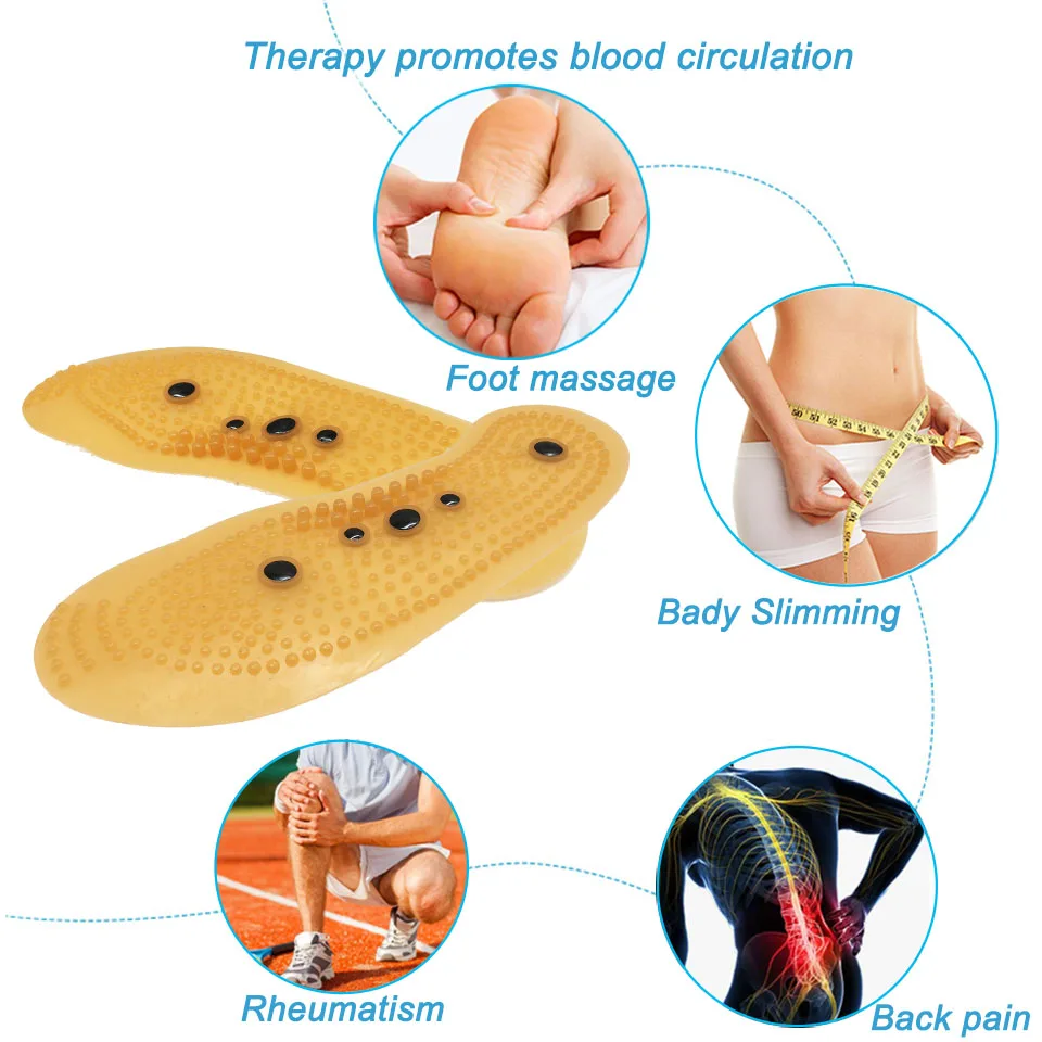 Магнитотерапия массажные стельки для обуви способствует циркуляции крови магнит для ног забота о здоровье колодки для обуви для мужчин и женщин