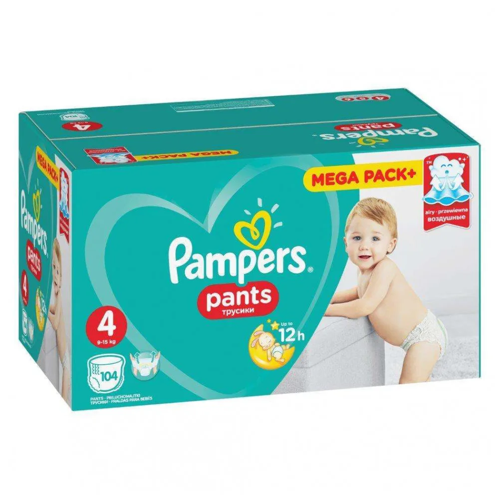 Трусики Pampers Pants 4(9-14 кг) 104 шт