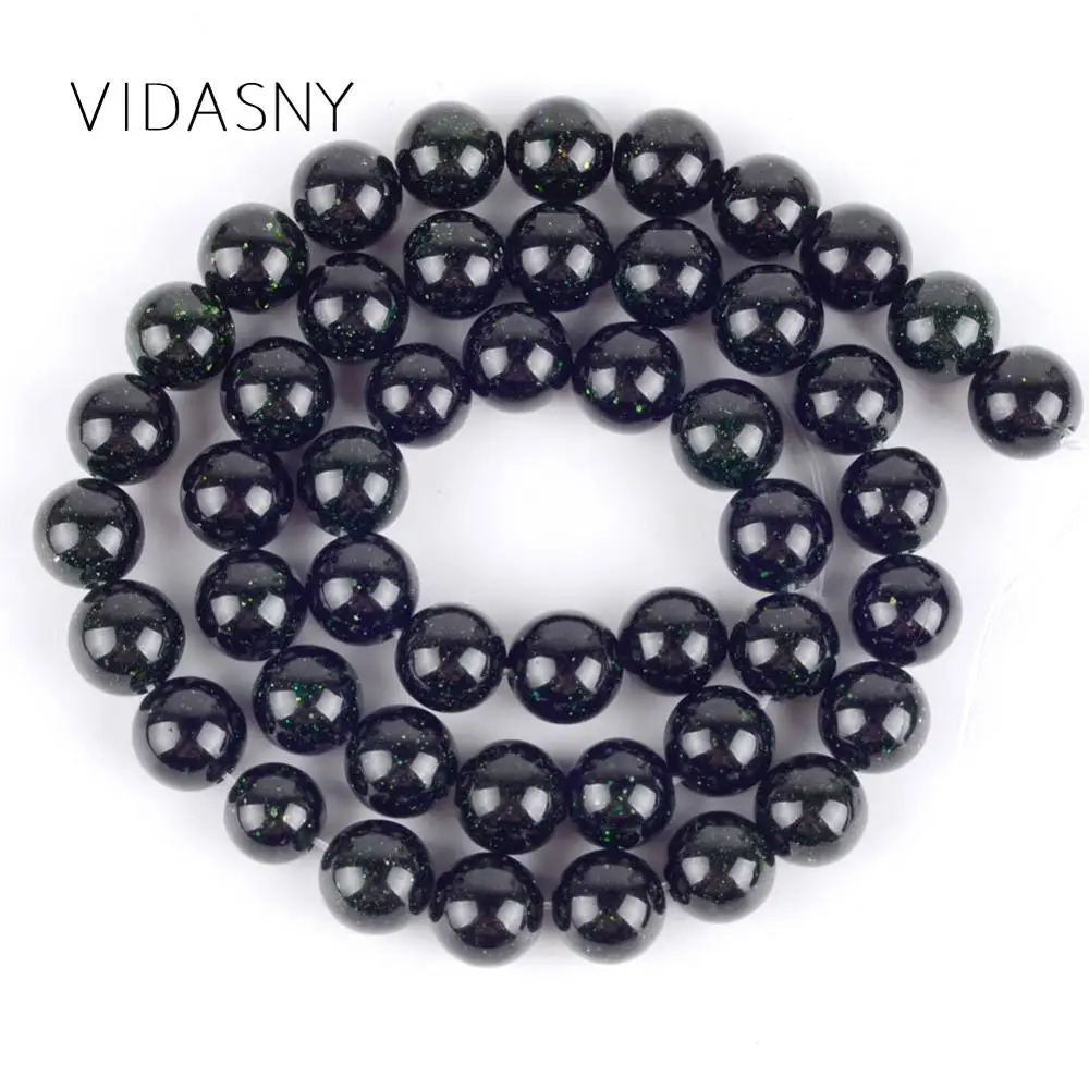 

Natural Green Sand Stone Beads Minerals Round Loose Beads For Jewelry Making 4/6/8/10/12mm Diy Bracelet Necklace 15'' Wholesale
