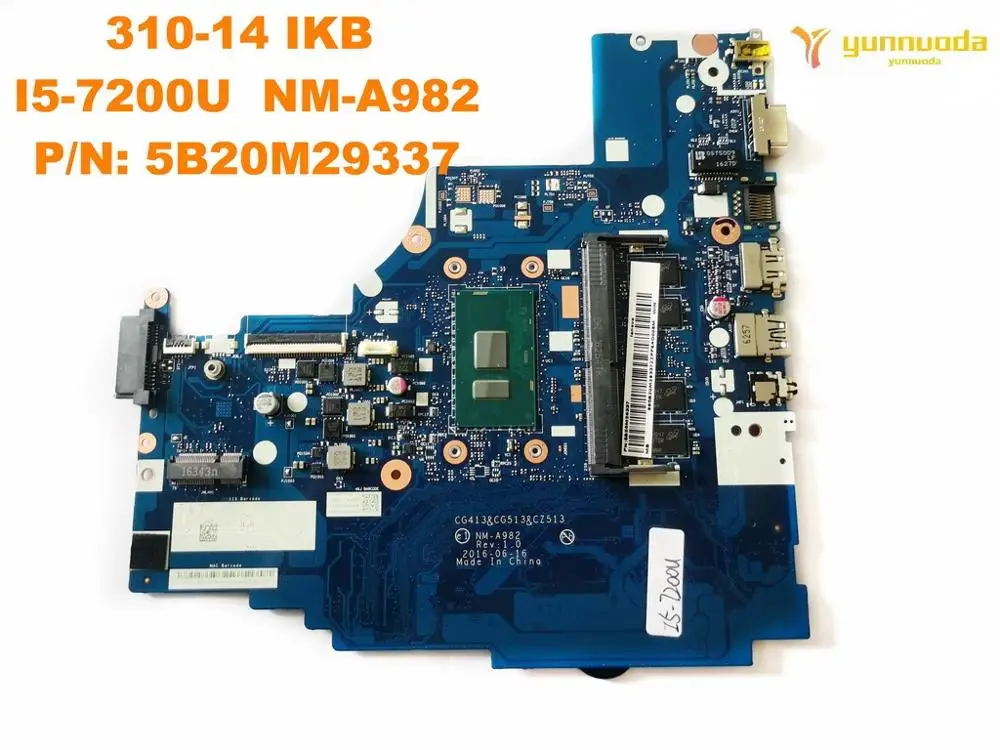Оригинальный Для Lenovo 310-14IKB Материнская плата ноутбука I5-7200U NM-A982 PN внутренней