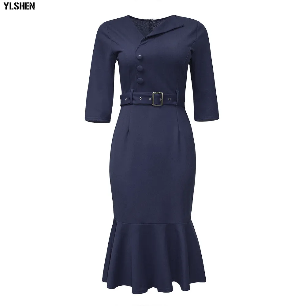 2020 New African Dresses for Women Dashiki African Clothes Bazin Riche Sexy Slim Half Sleeve Robe Africain Grown Africa Dress 06