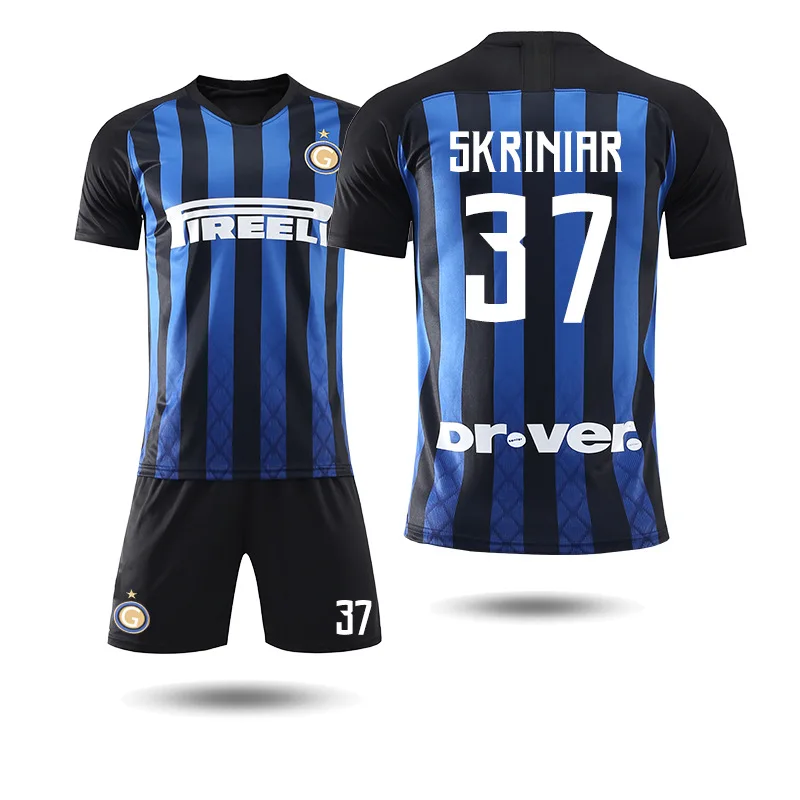 

Inter Men's 18-19 Football Uniforms Home Clothing Set Training Suit Inter Milan Home Clothing Men's No