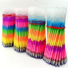 100 шт/партия разноцветное, Радужное пополнение хайлайтеров гелевая ручка рисунок маркер ручка для начинающего художника флуоресцентные граффити заправка
