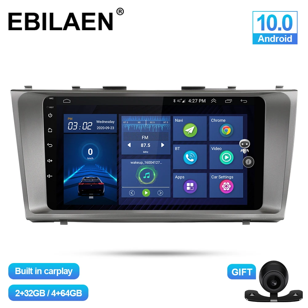 

EBILAEN Car Multimedia Player For Toyota Camry 40 2006-2011 Android 10.0 Autoradio GPS Navigation IPS Headunit Stereo 4G Carplay
