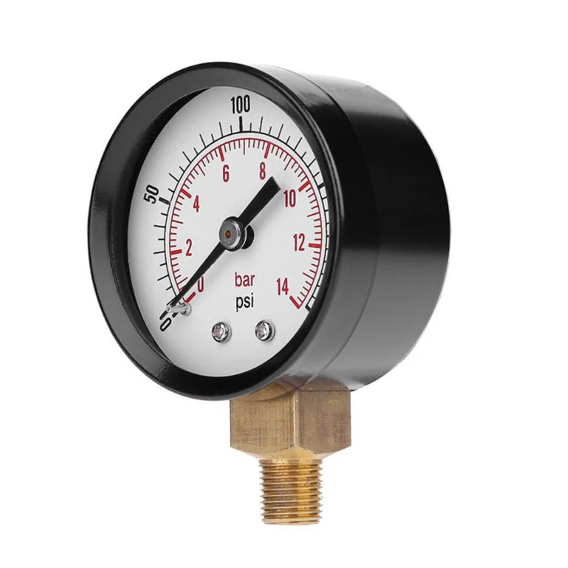 Ts-Z52 Давление датчик 1/8Inch Npt Боковое крепление 0-200Psi 0-14Bar Давление стрелочный индикатор воздуха измерительный прибор для компрессора гидравлический Давление тестер