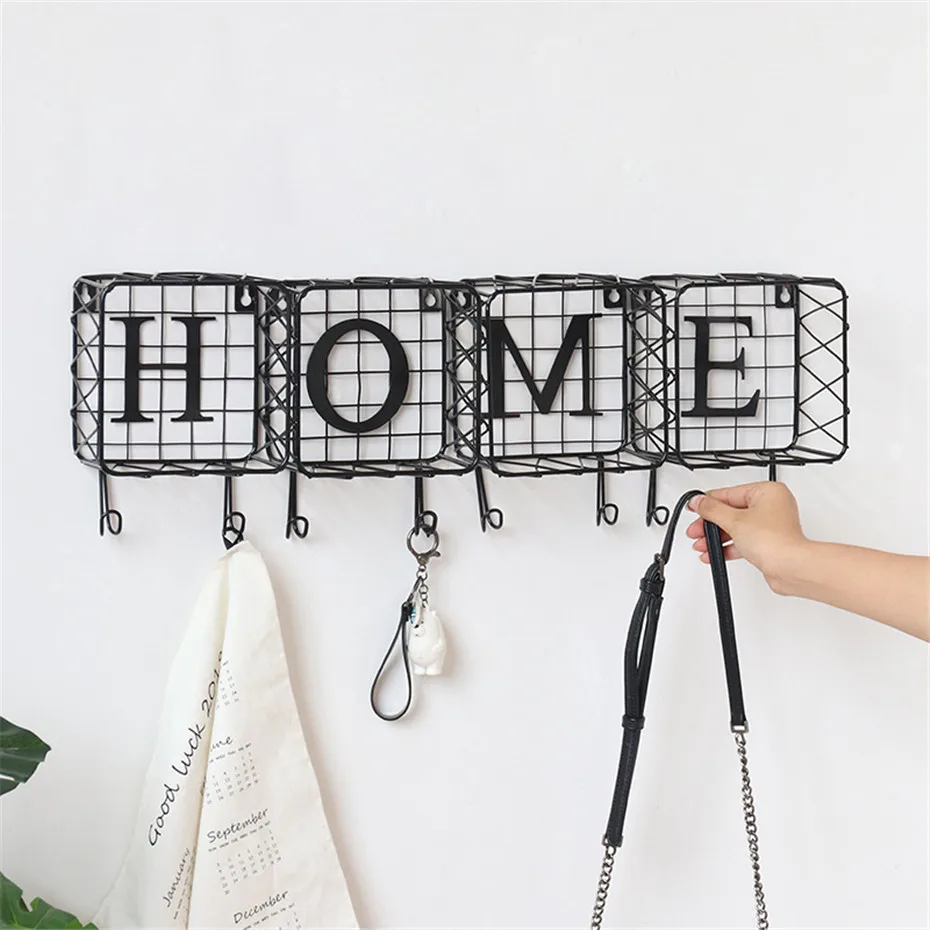 Настенная креативная стойка для хранения слов дома кухни спальни железная полка