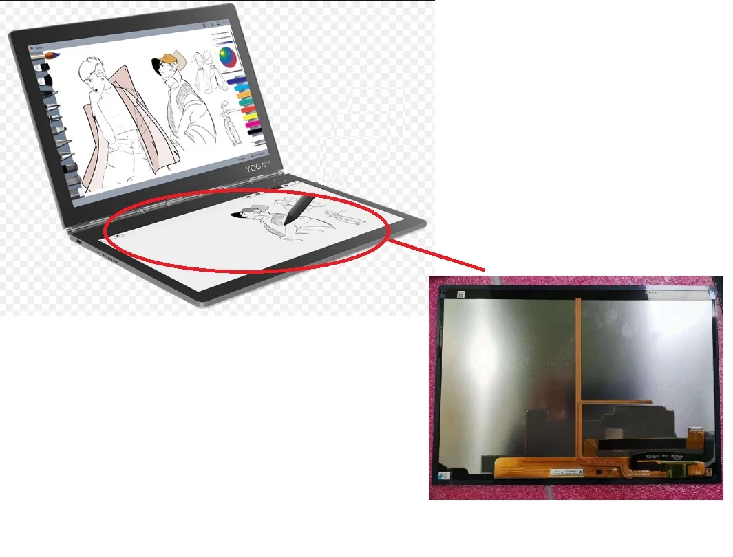 inch E Ink Keyboard Screen For Lenovo Yoga Book C930 YB