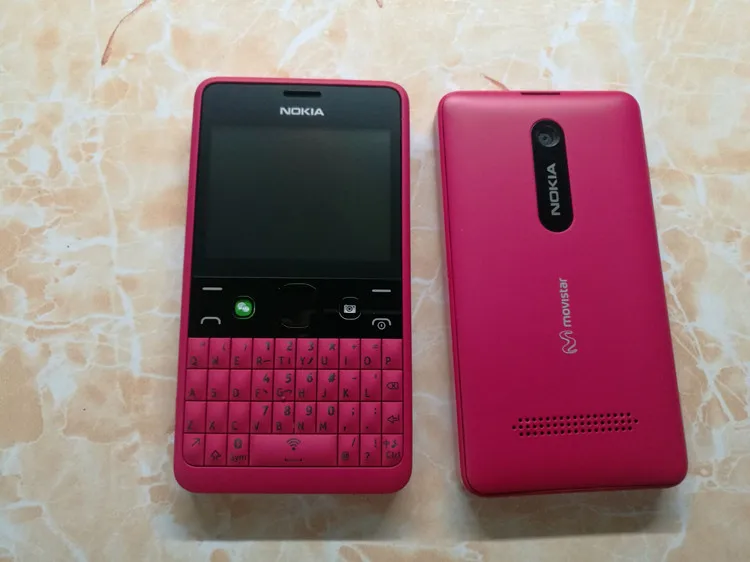 Полный корпус мобильного телефона чехол с клавиатурой для Nokia Asha210 - Цвет: Красный