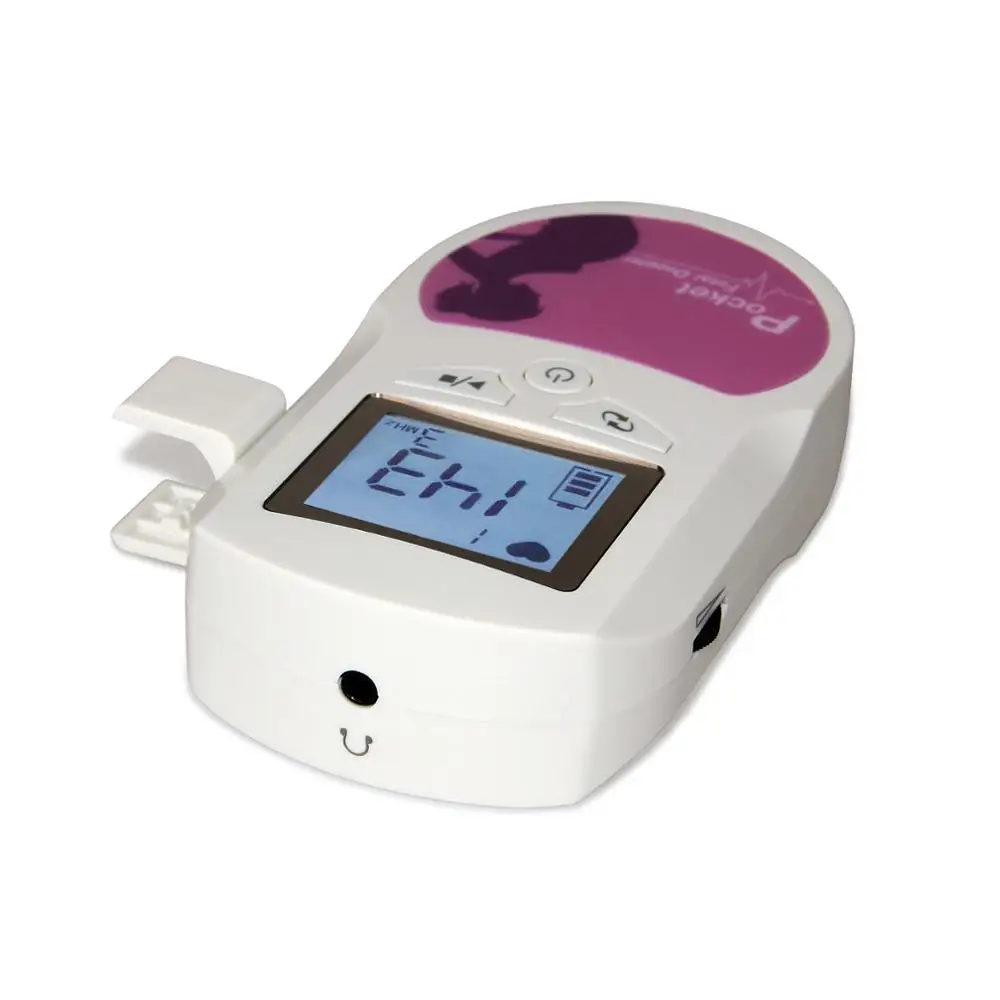  AliExpress Standard Shipping CONTECMED Fetal Doppler 3MHz Probe Baby Heart Sound Beat Monitor Backl
