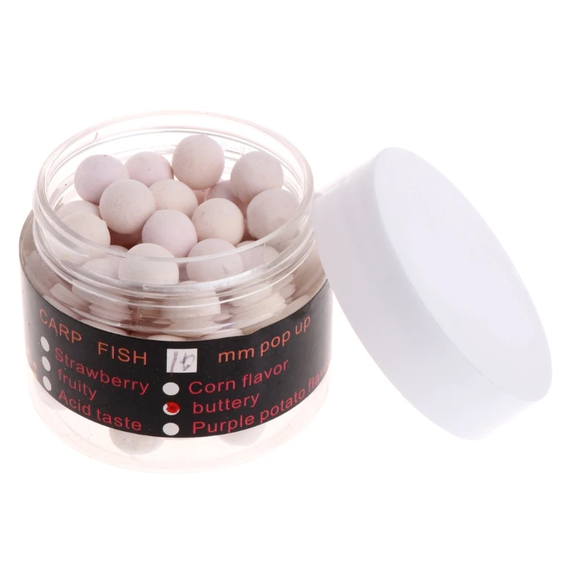 White 1 коробка, плавающая приманка для ловли карпа, искусственные приманки, бусины, всплывающие, ароматизатор, мяч - Цвет: White
