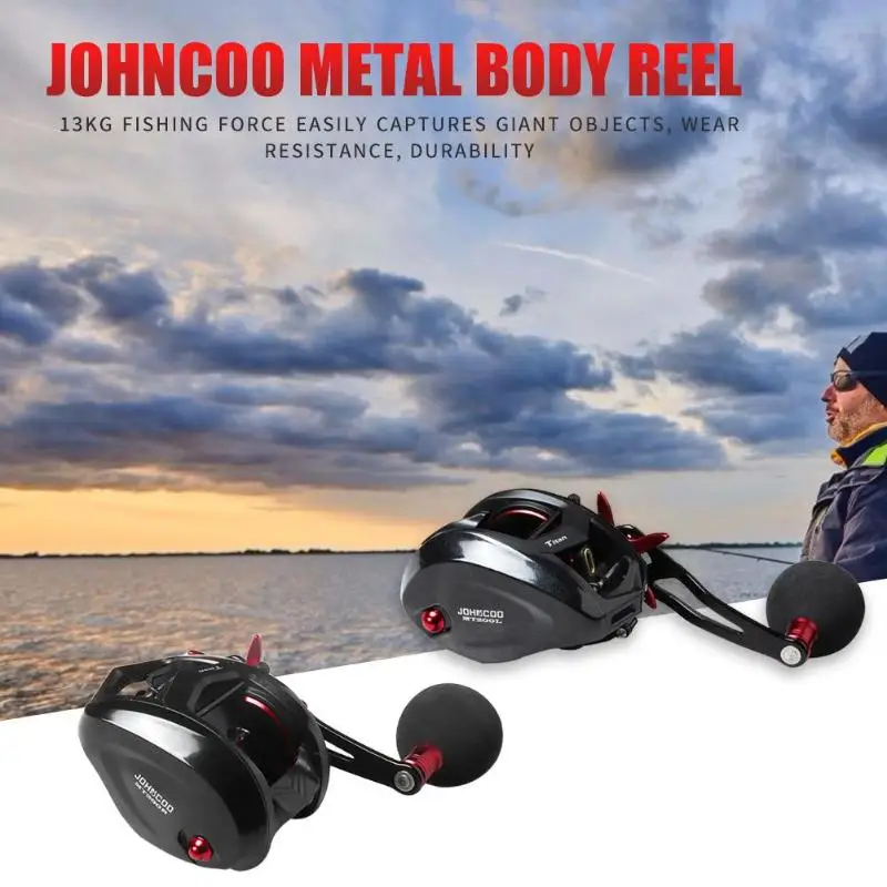 JOHNCOO Low Profile Baitcasting Fishing Reel 18+1 BB Casting Fish Reels